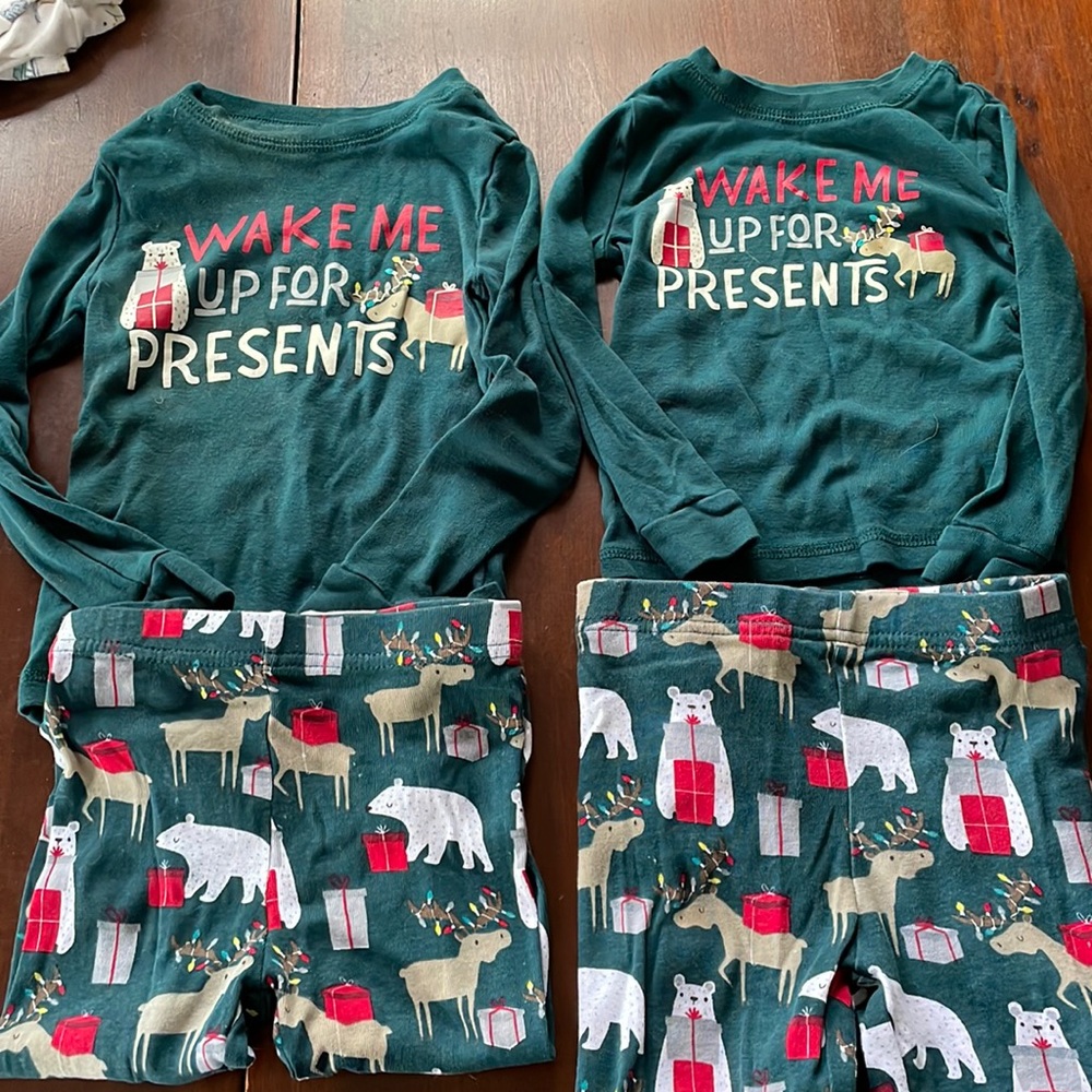 Two pairs Christmas/holiday pajamas